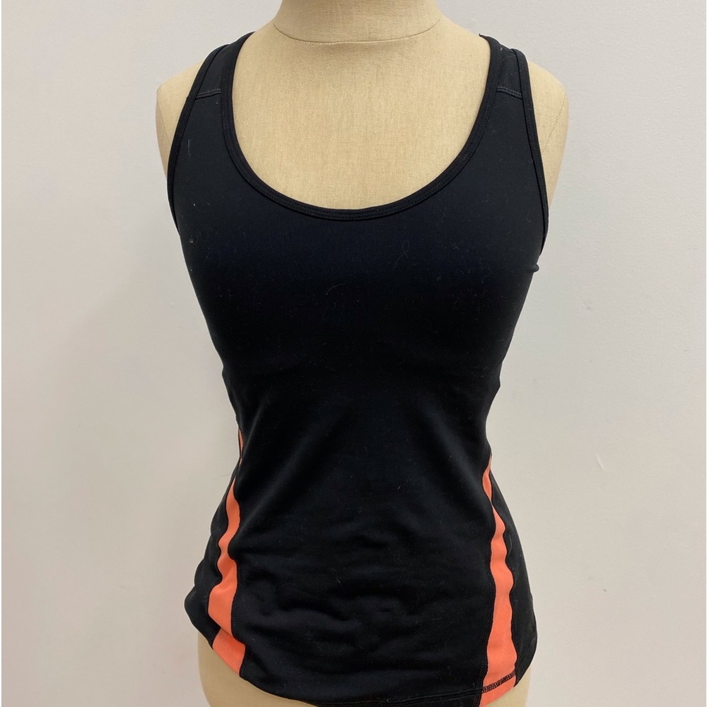 Black and coral Lucy workout tank